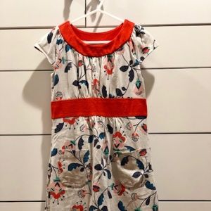 Tea Collection Dress Floral Red Girls 6